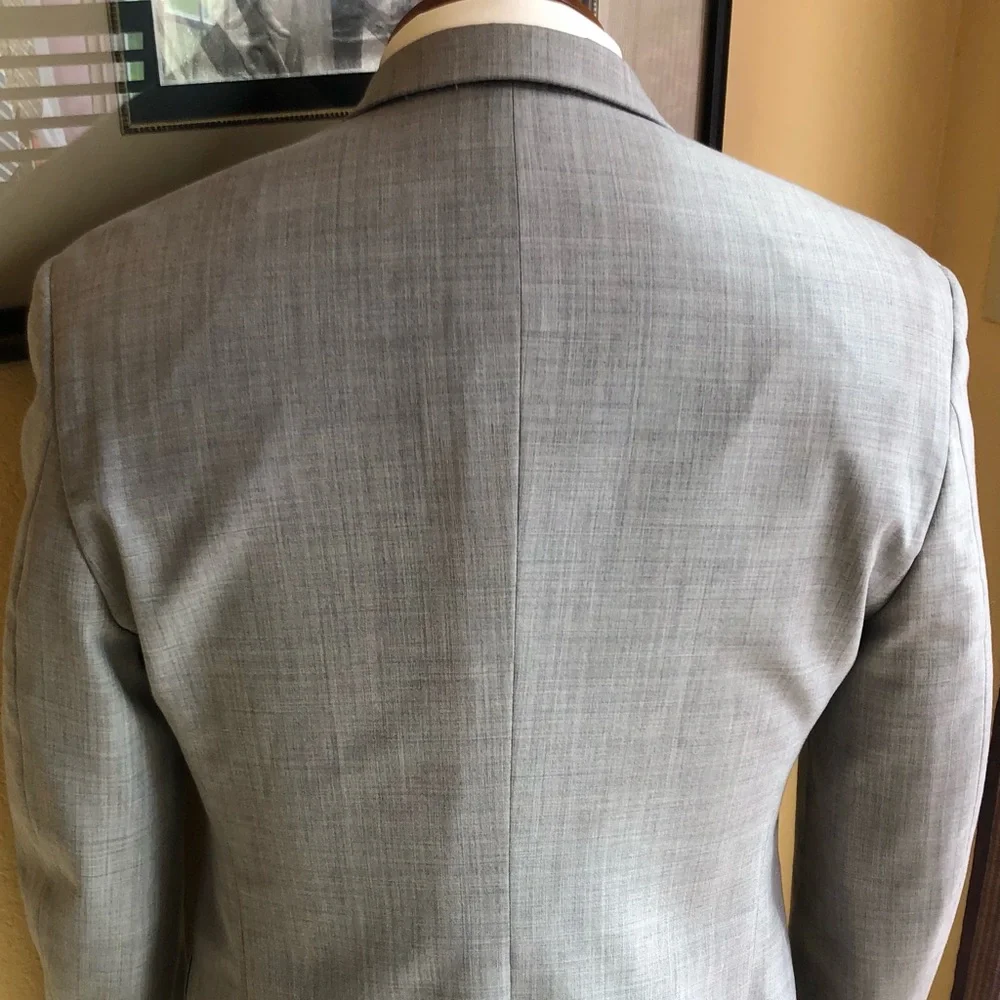 Bar III Wool Blend 2 Button Light Gray Jacket 38R - Picture 10 of 15